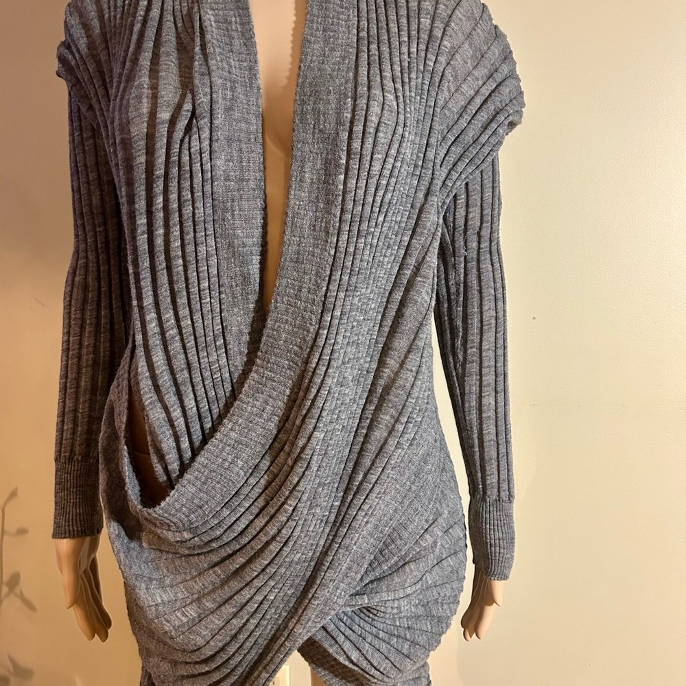 Alexander Wang Charcoal Ribbed Sweater